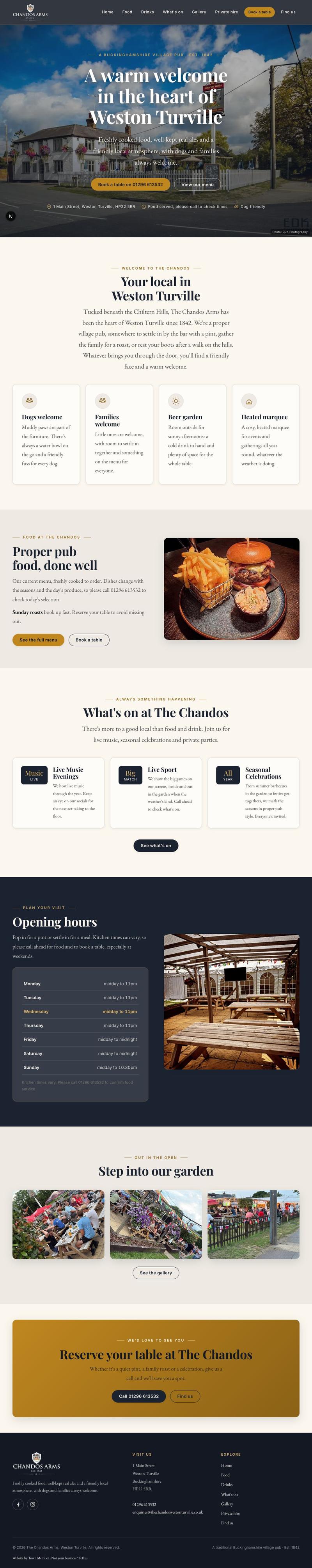 Pub example website